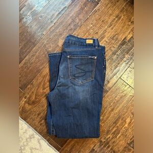 Seven 7 Women's Dark Wash Tummyless High Rise Skinny Jeans  Size 14